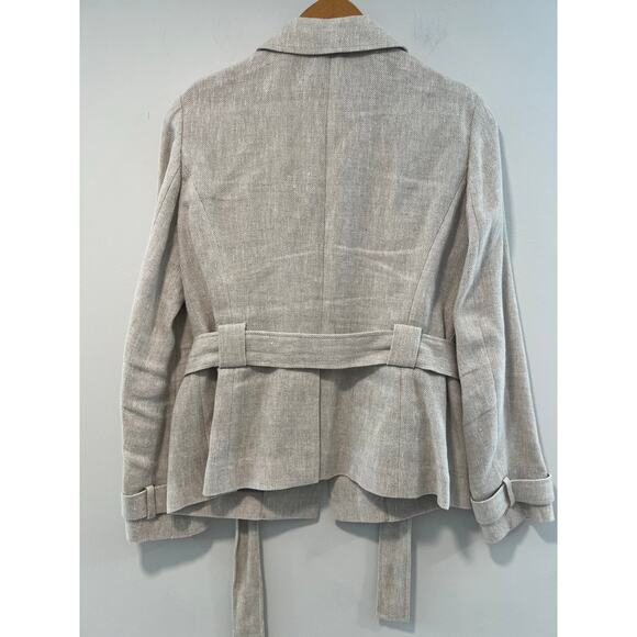 Brooks Brothers 100% Linen Jacket Woven In Ireland Button Down Size 10 JL - Picture 7 of 11